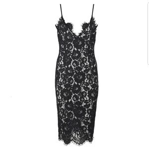 Black Lace Bodycon Dress